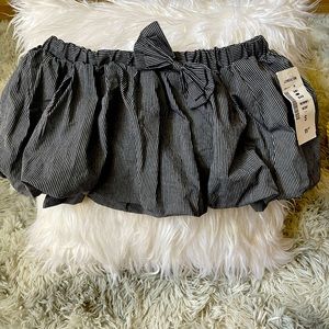 Poetry Black and White Striped Mini Skirt